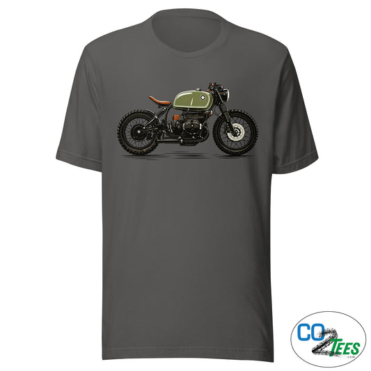 BMW Cafe Racer R100 Green Custom Vintage Biker Motorcycle T-Shirt