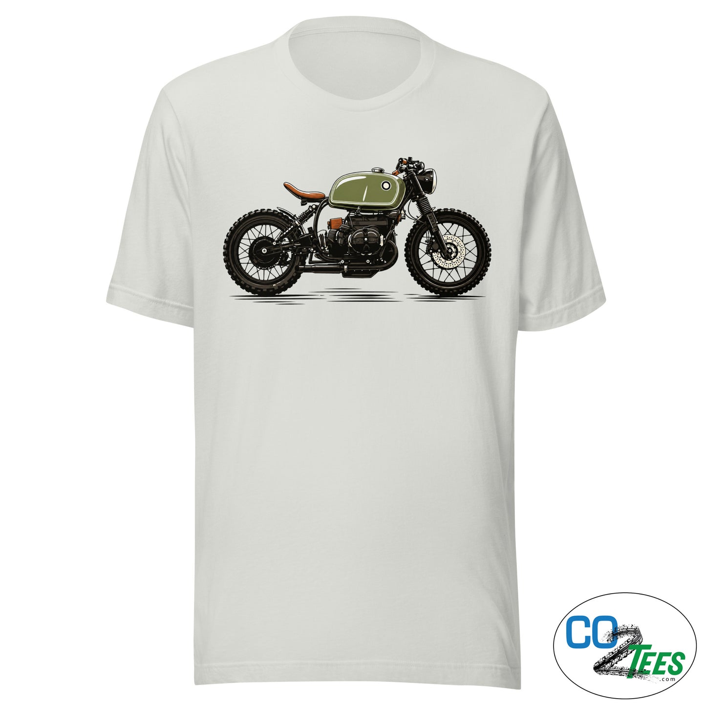 BMW Cafe Racer R100 Green Custom Vintage Biker Motorcycle T-Shirt