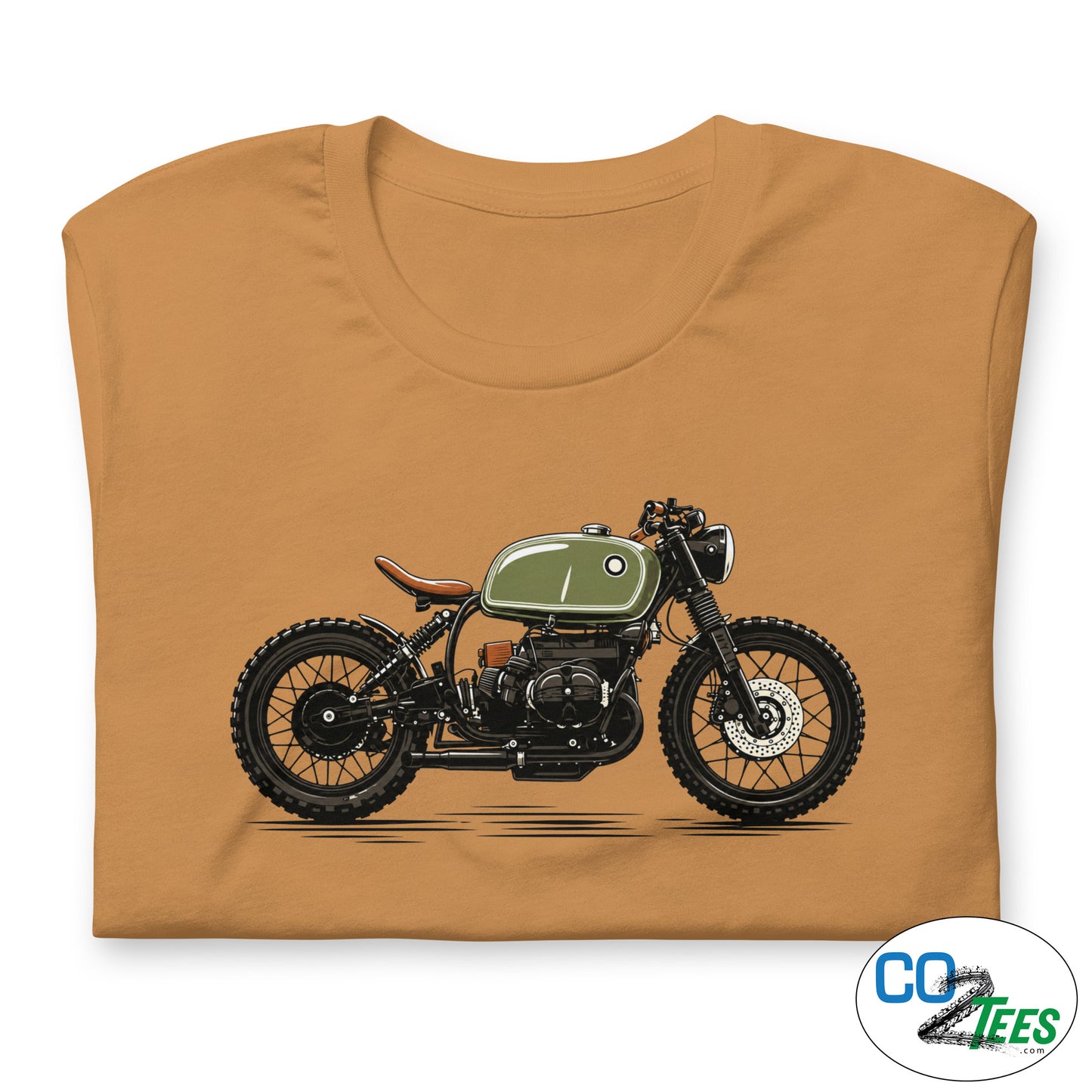 BMW Cafe Racer R100 Green Custom Vintage Biker Motorcycle T-Shirt