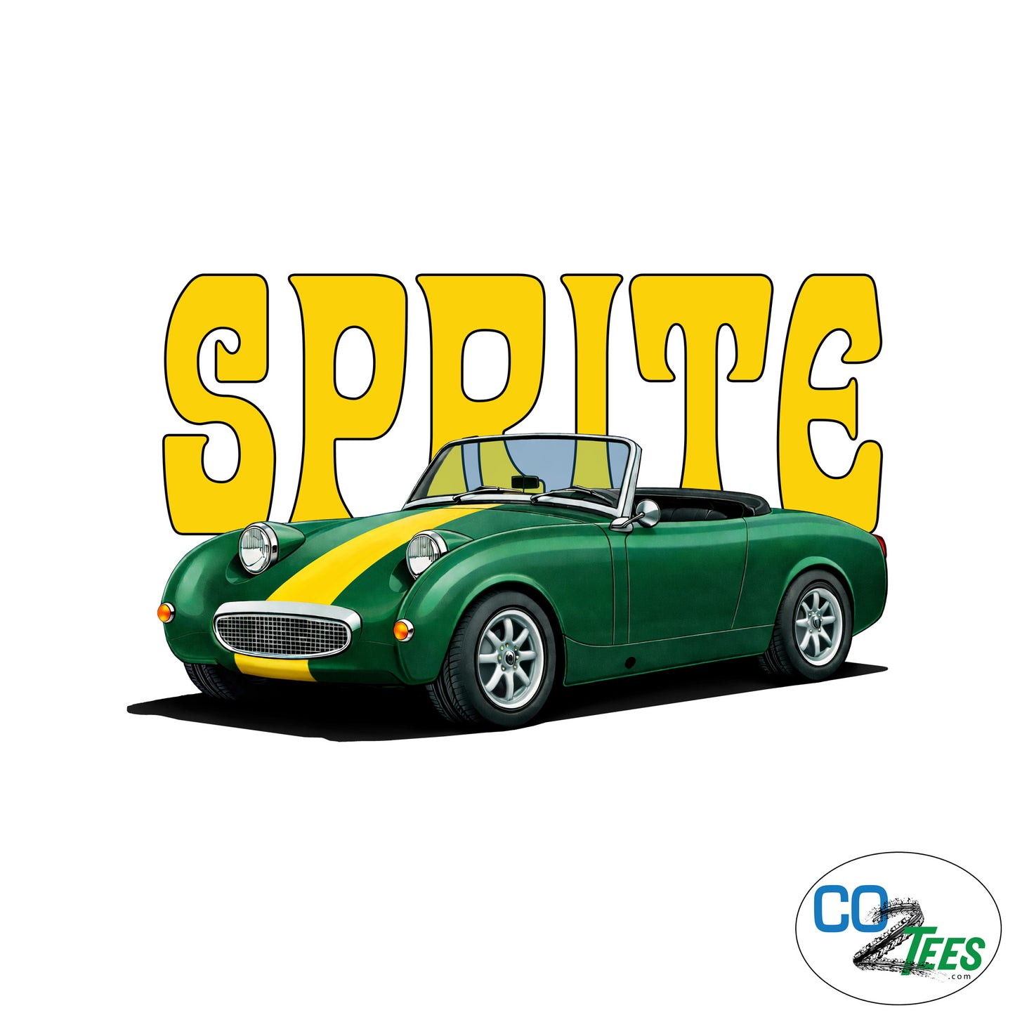Austin Healey Racing Green Bugeye Sprite T-shirt