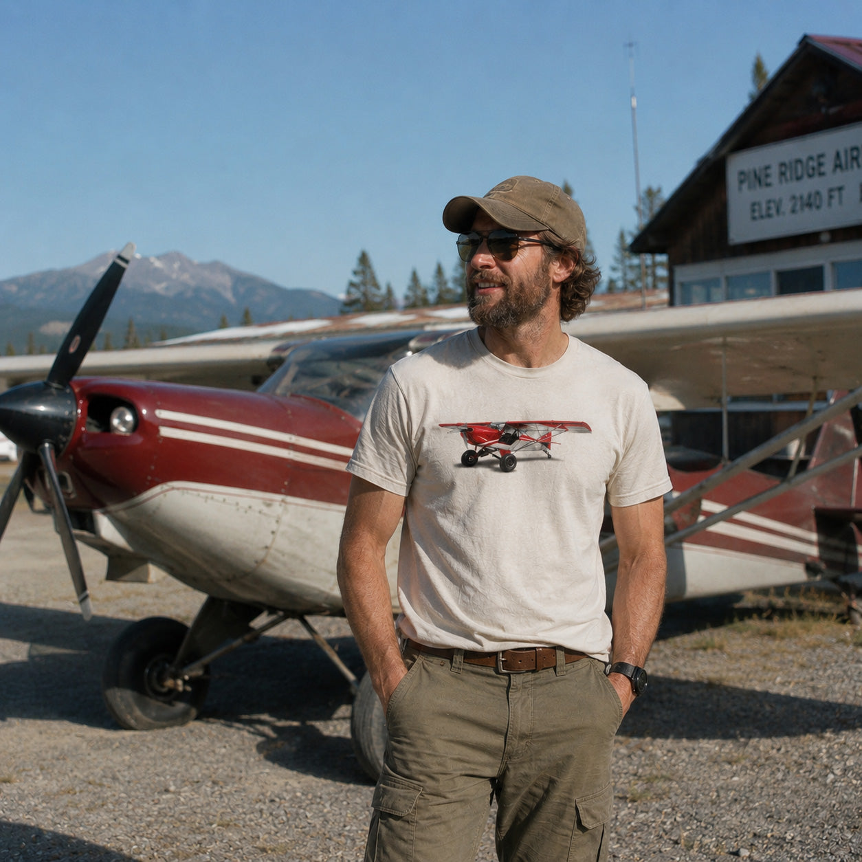 KitFox Big Tire Airplane T-shirt