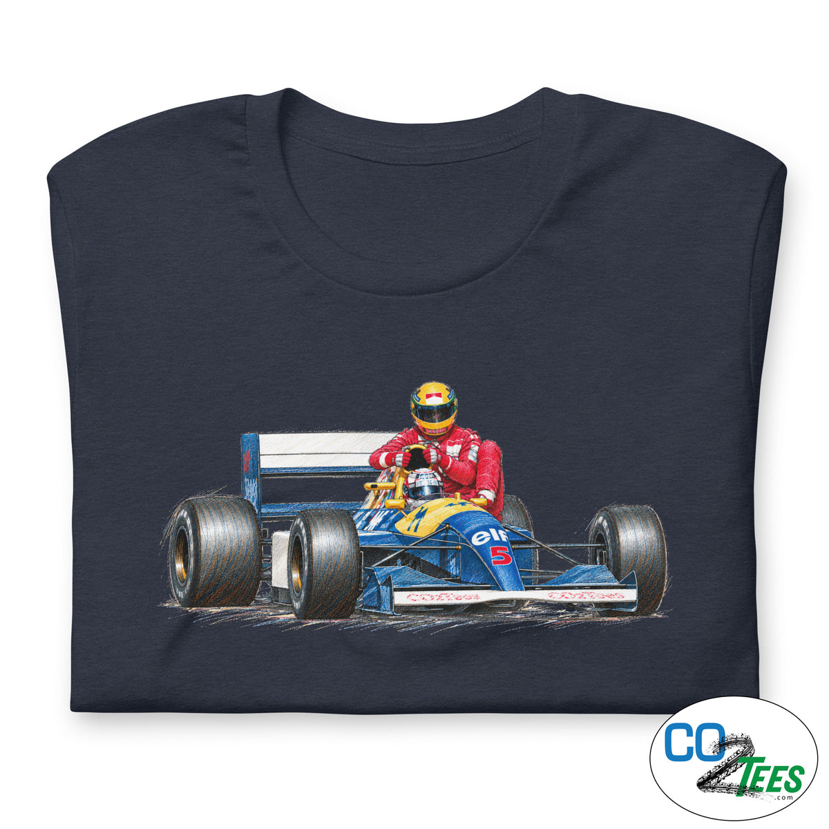 Mansel Senna Lift to Pits 1991 British Grand Prix T-shirt