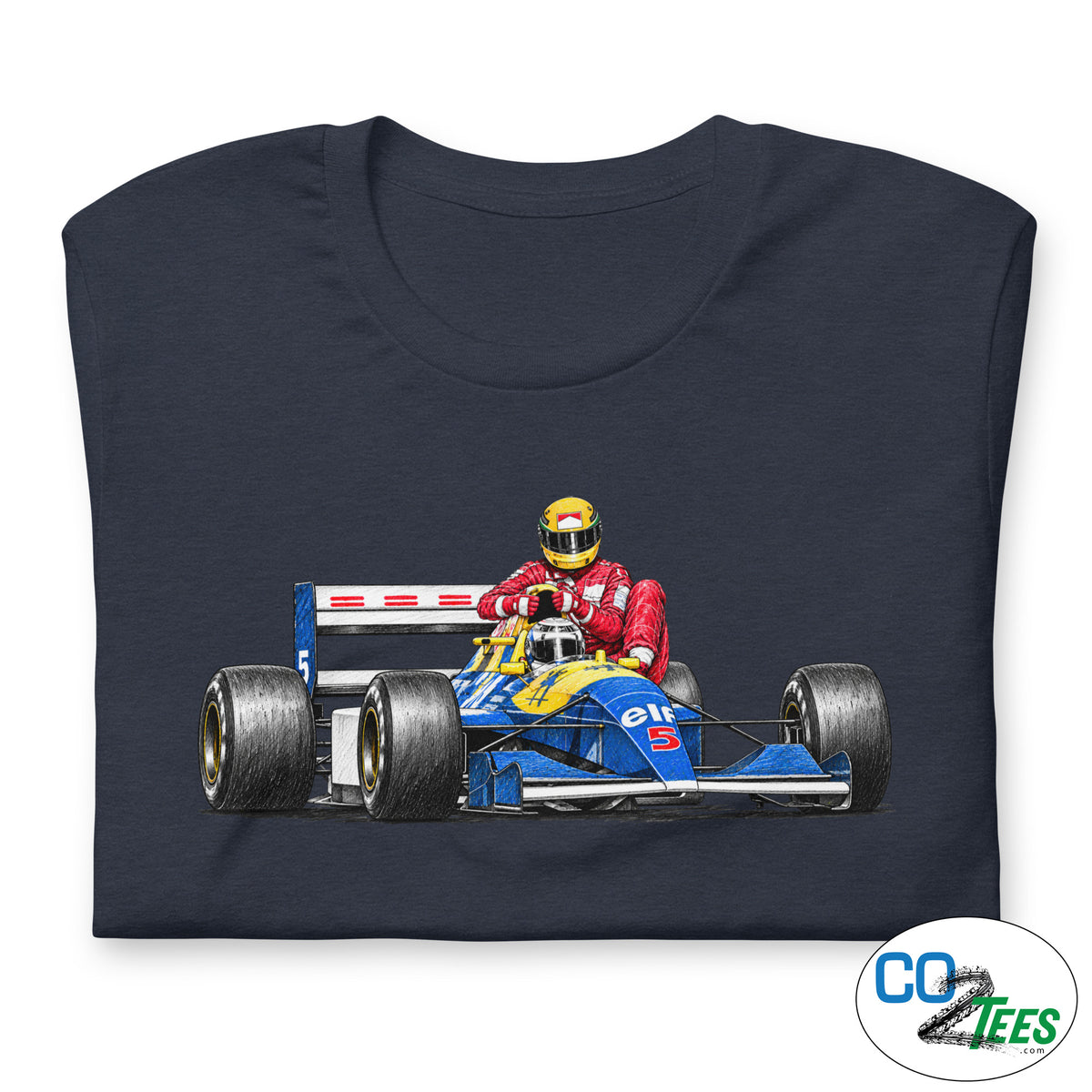 Mansell Senna Lift to Pits 1991 British Grand Prix T-shirt