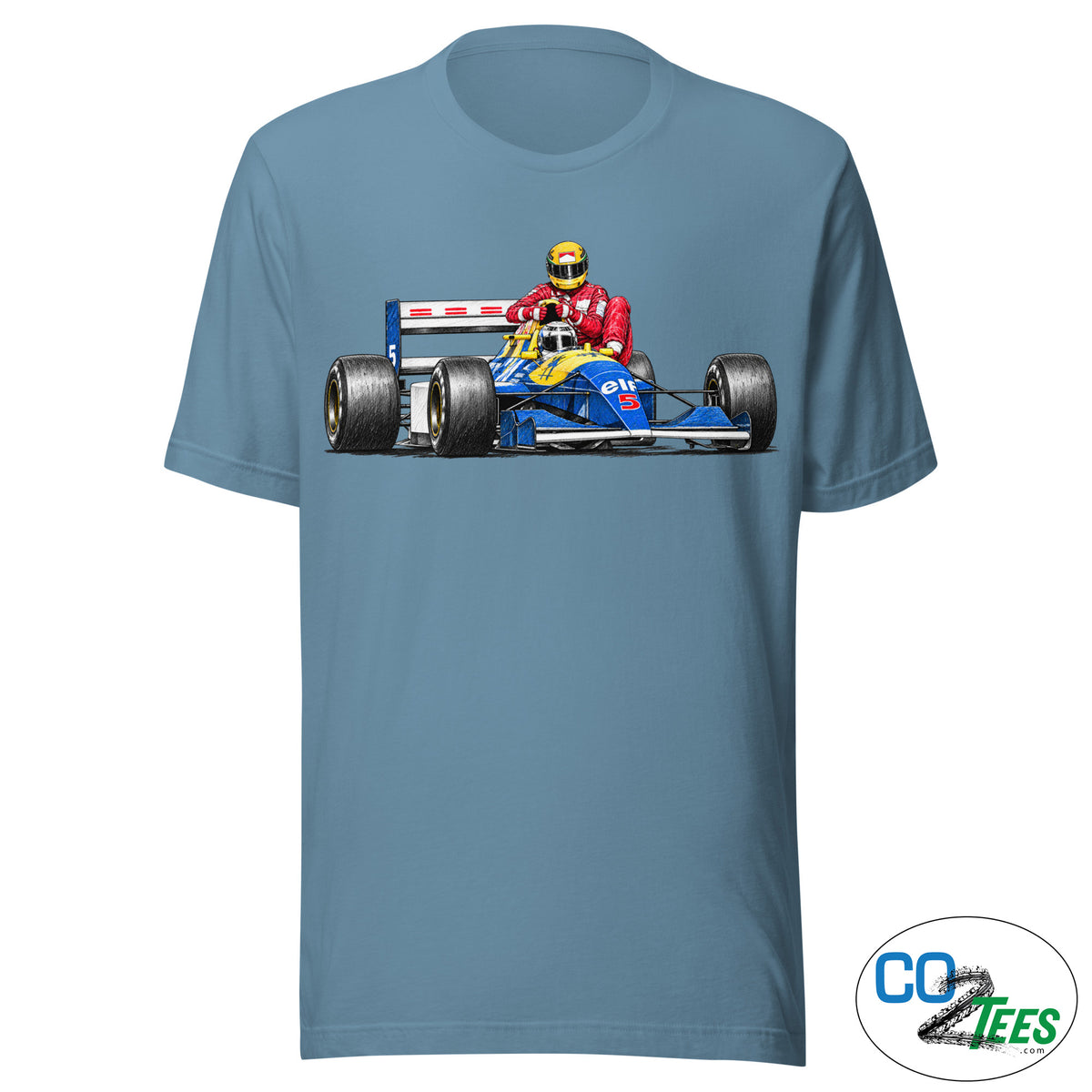 Mansell Senna Lift to Pits 1991 British Grand Prix T-shirt