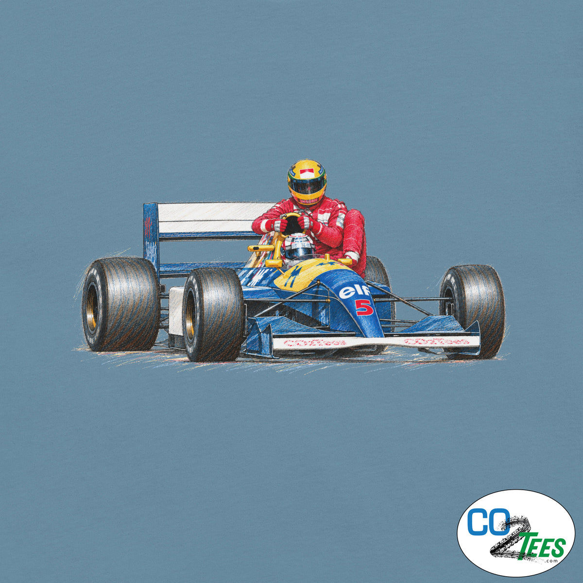 Mansel Senna Lift to Pits 1991 British Grand Prix T-shirt