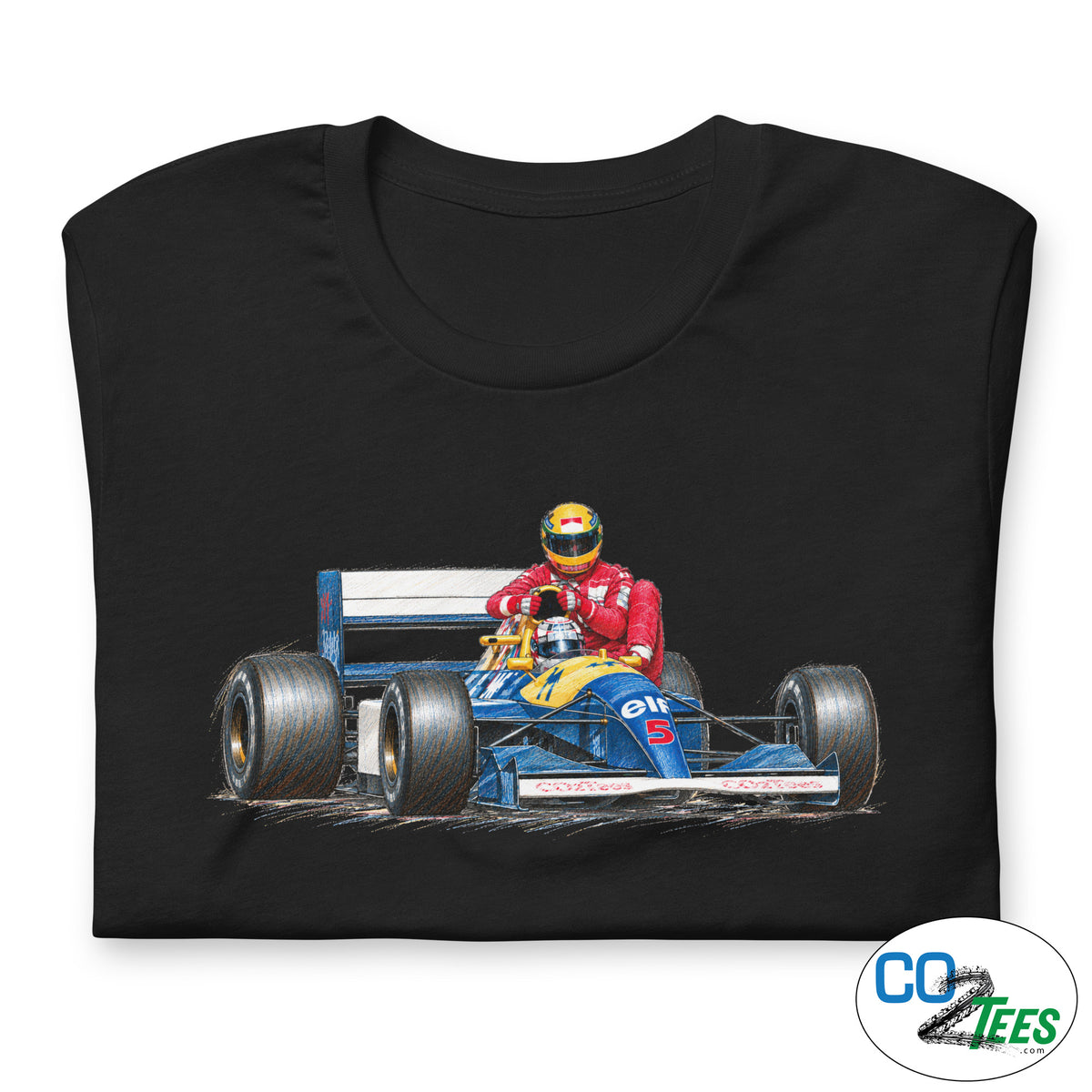 Mansel Senna Lift to Pits 1991 British Grand Prix T-shirt