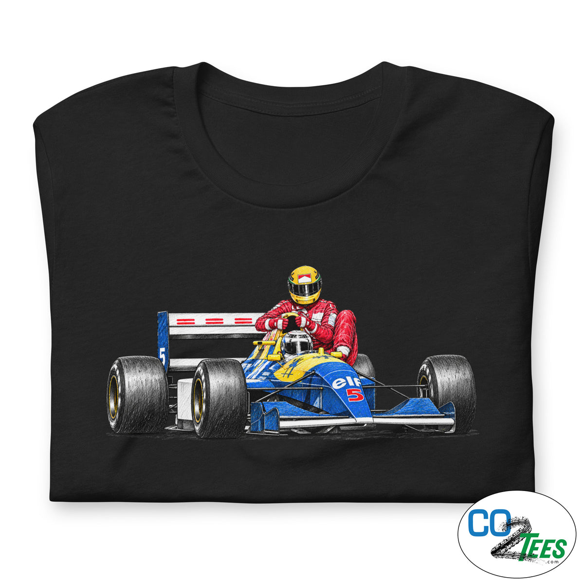Mansell Senna Lift to Pits 1991 British Grand Prix T-shirt