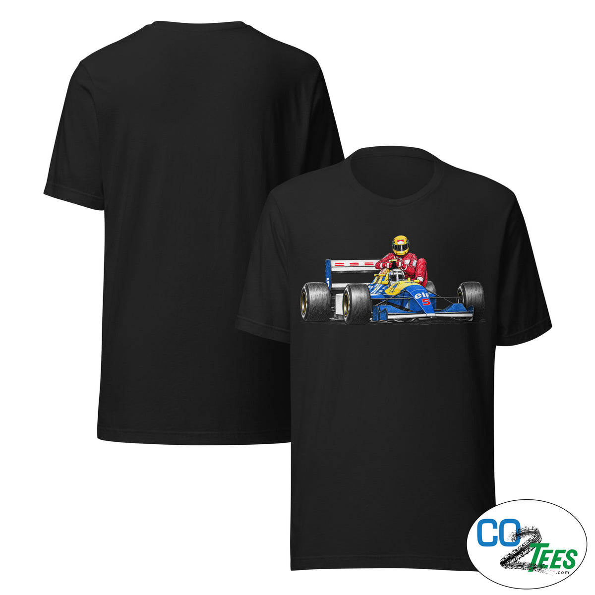 Mansell Senna Lift to Pits 1991 British Grand Prix T-shirt