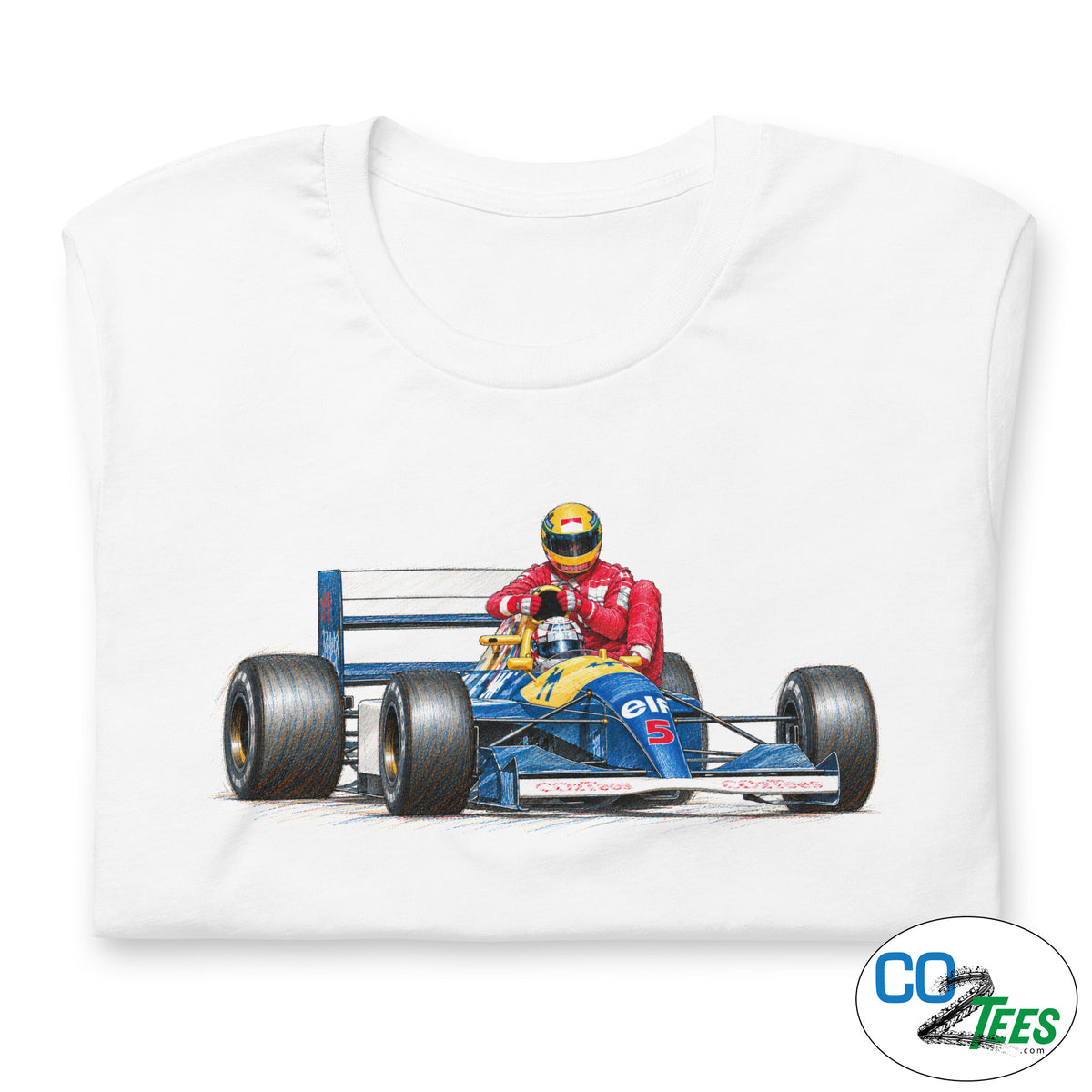 Mansel Senna Lift to Pits 1991 British Grand Prix T-shirt