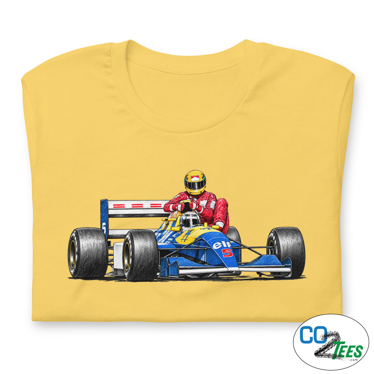 Mansell Senna Lift to Pits 1991 British Grand Prix T-shirt