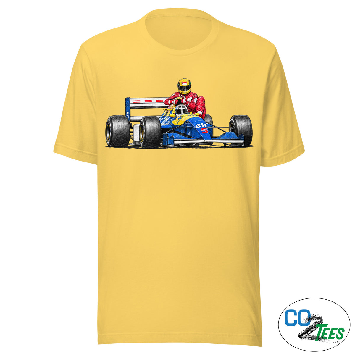 Mansell Senna Lift to Pits 1991 British Grand Prix T-shirt