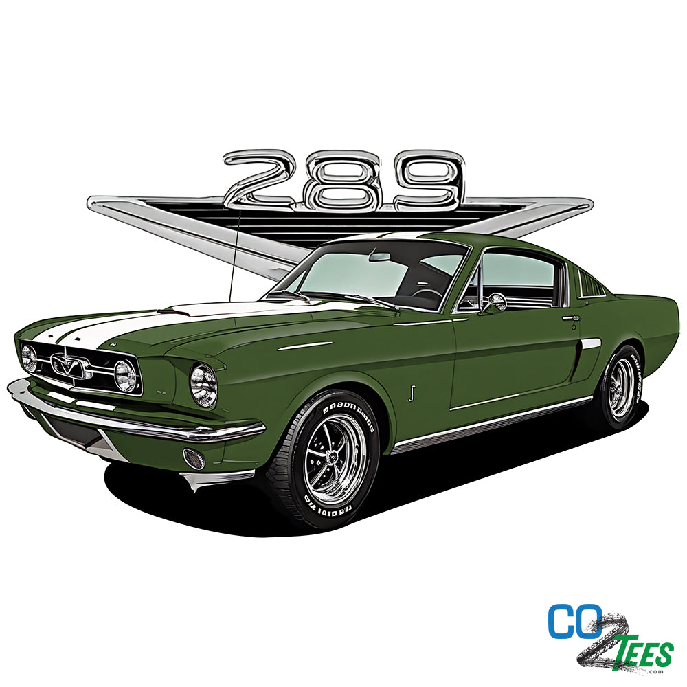 Ford Mustang GT 289 Green Fastback T-shirt