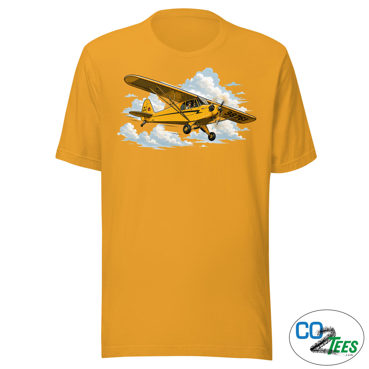 Piper Cub Fly-By Single Engine Aircraft T-shirt