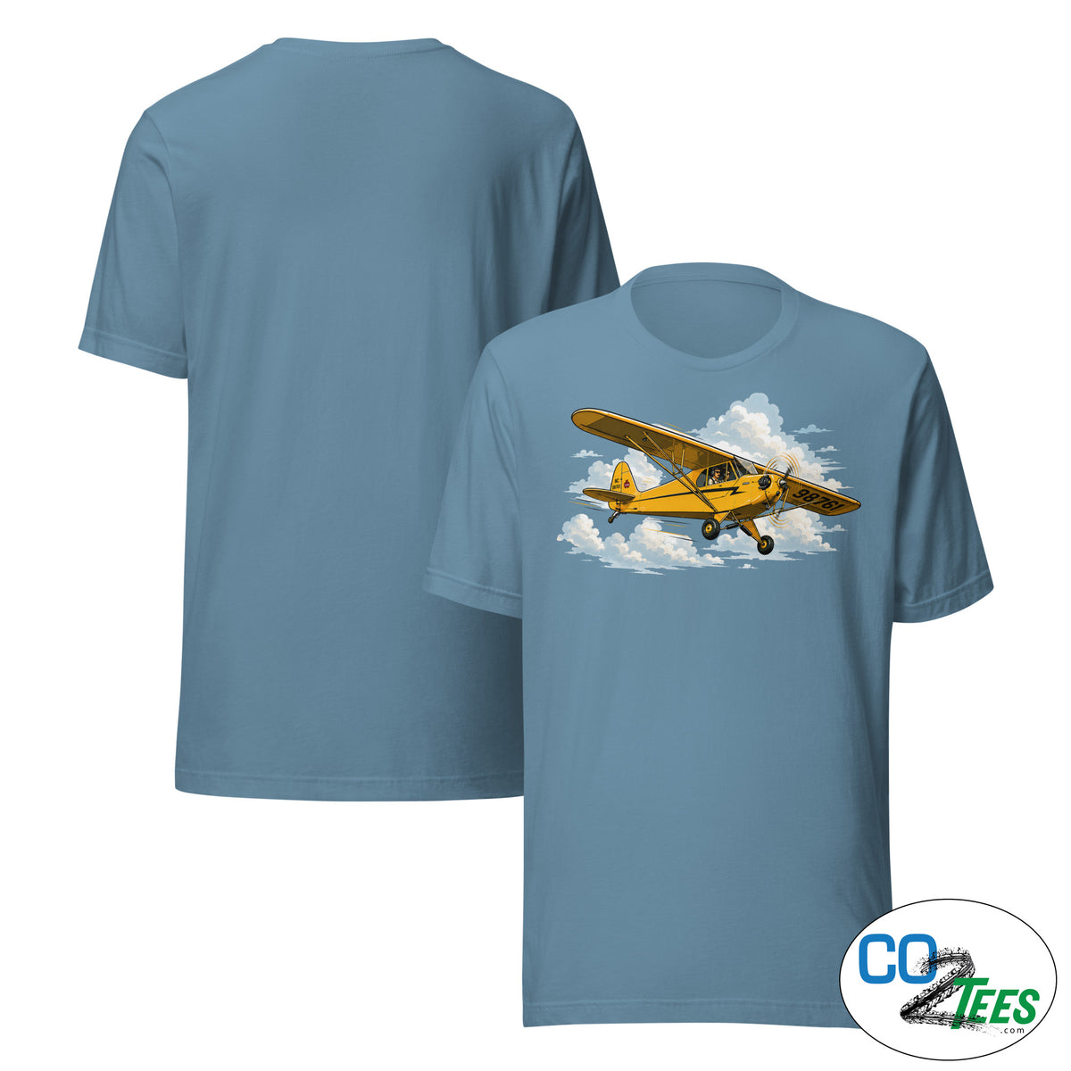 Piper Cub Fly-By Single Engine Aircraft T-shirt