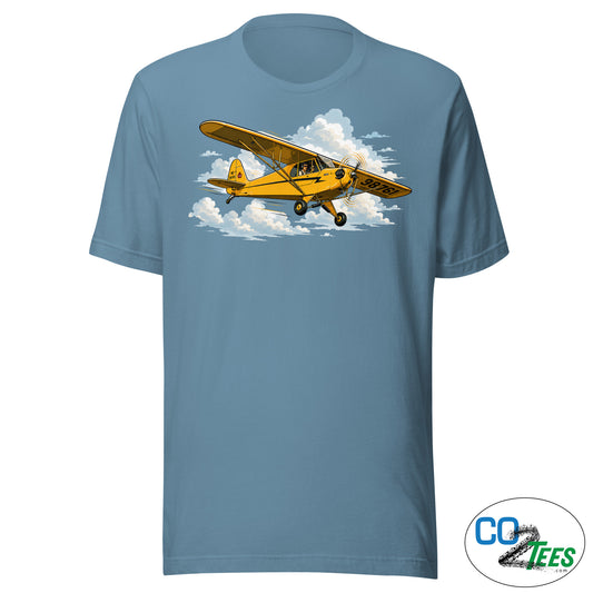 Piper Cub Fly-By Single Engine Aircraft T-shirt