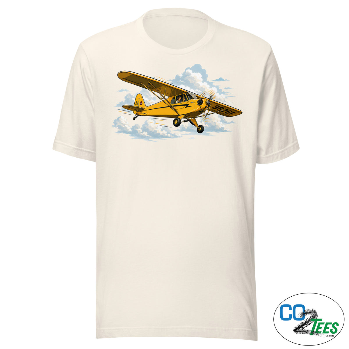 Piper Cub Fly-By Single Engine Aircraft T-shirt