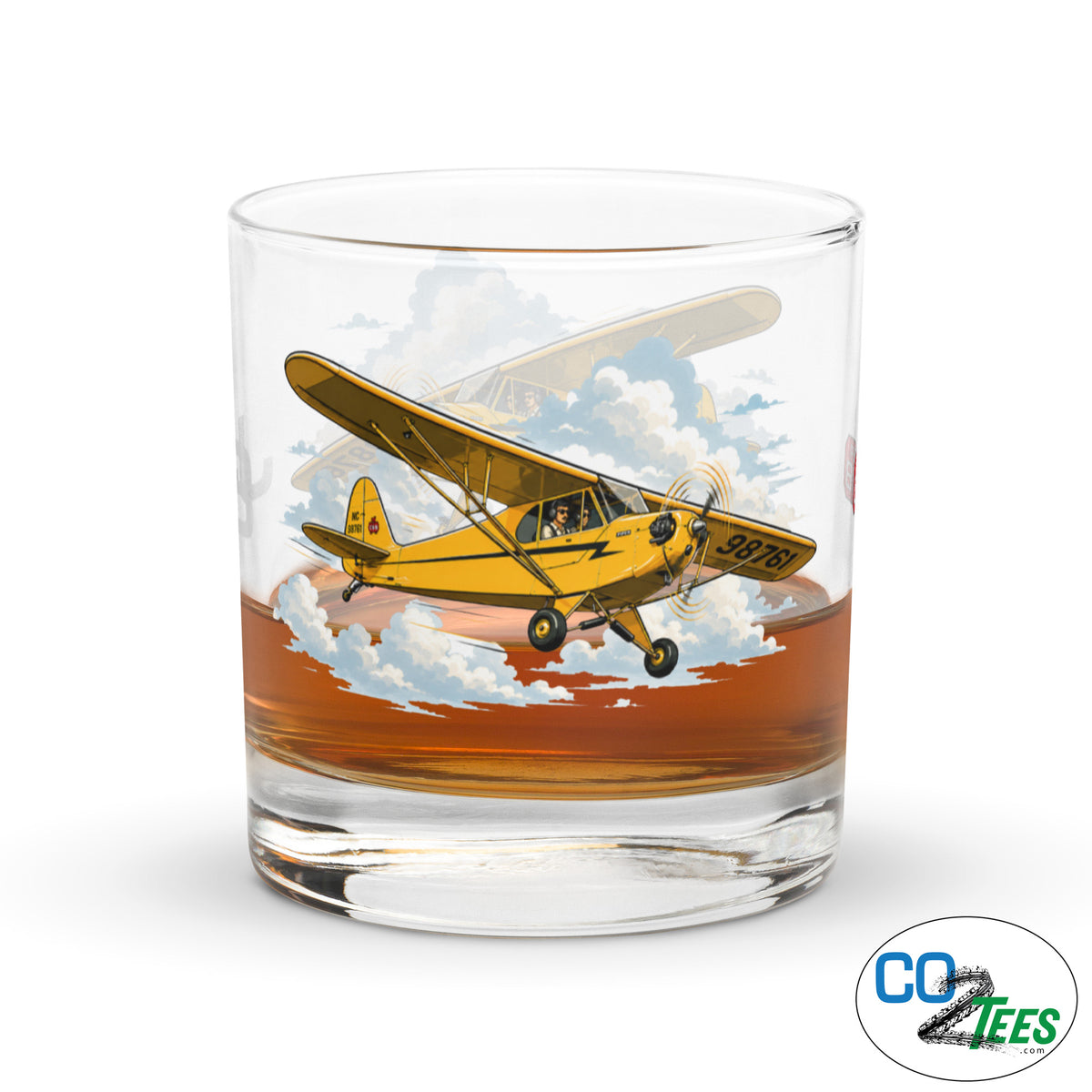 Piper II J-3 Rocks Glass