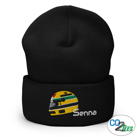 Ayrton Senna Helmet Cuffed Beanie