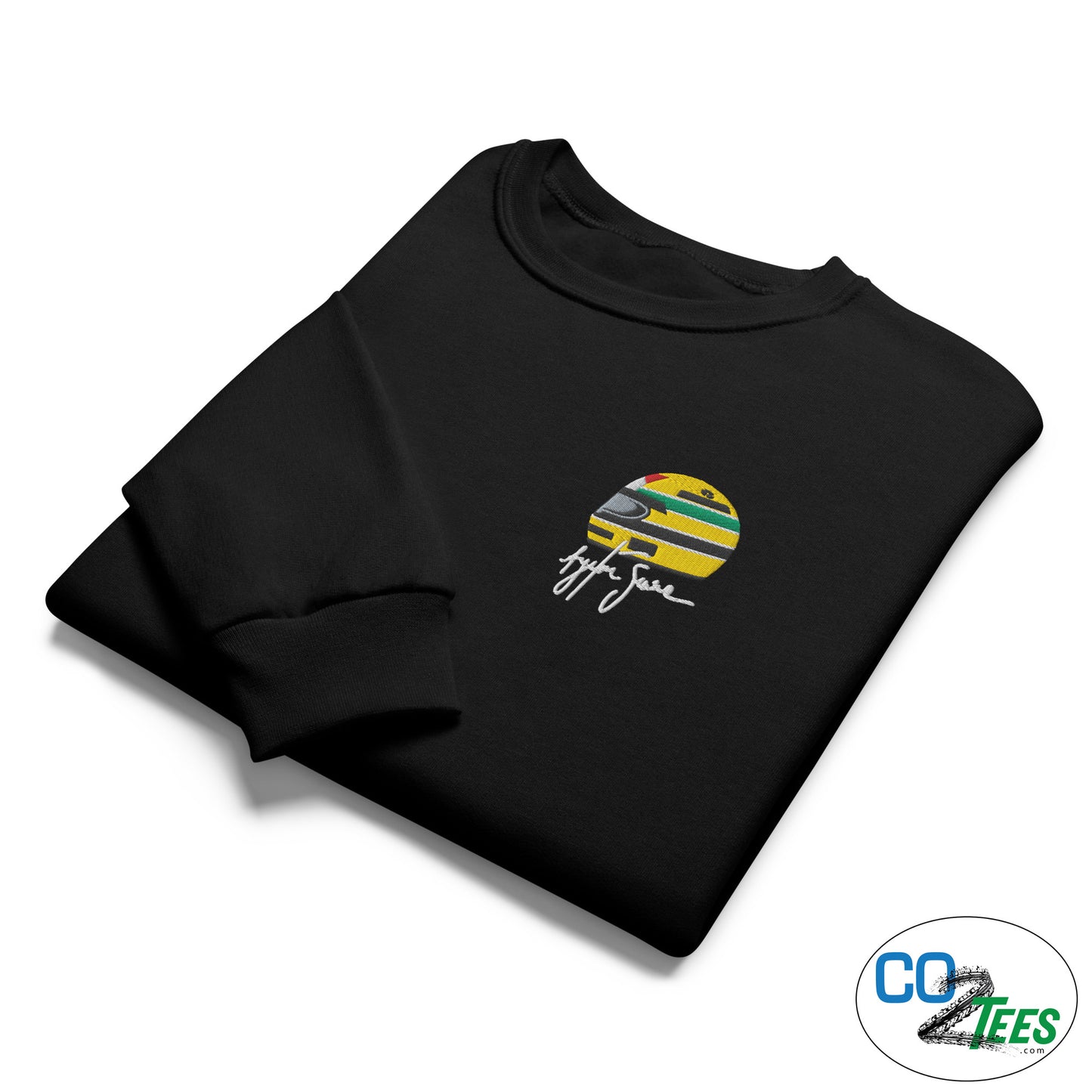 Senna Embroidered Autograph Helmet Crew Neck Sweatshirt