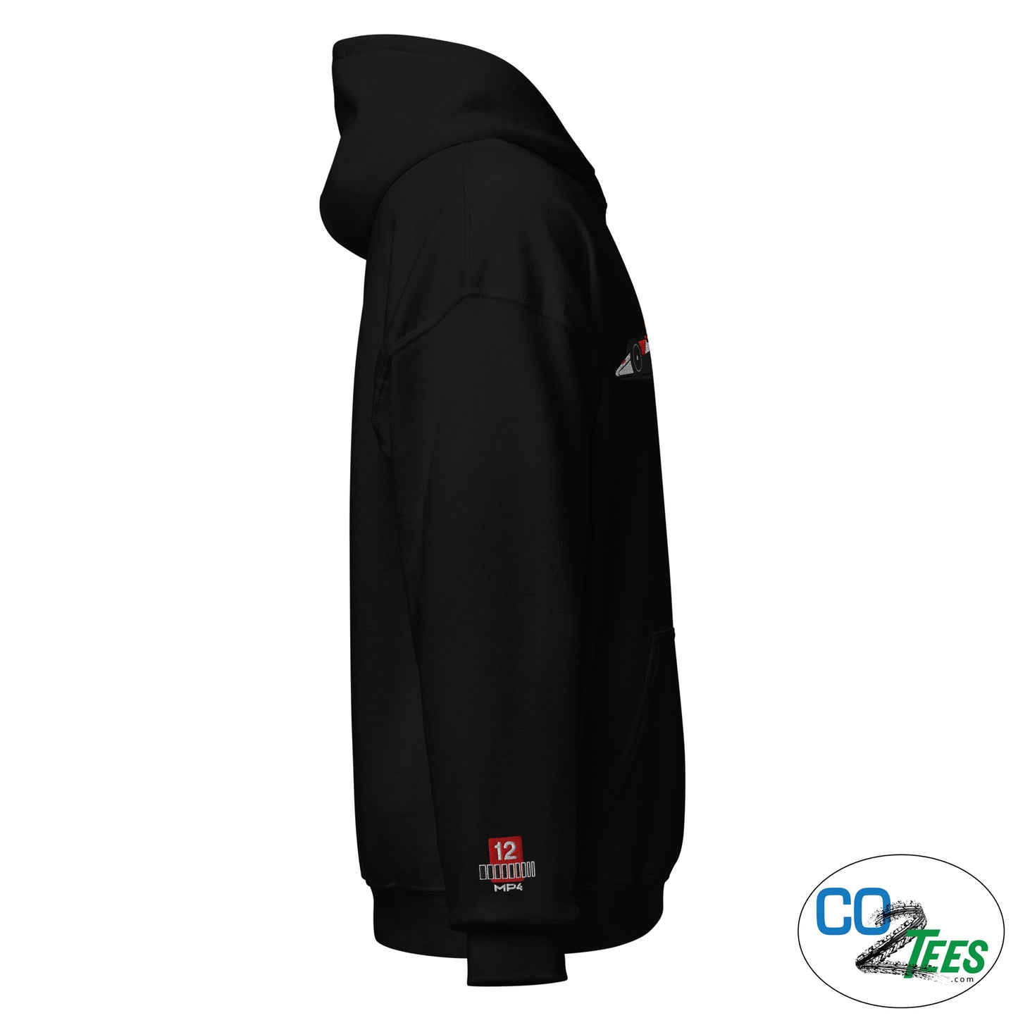Ayrton Senna F1 Formula Embrodered MP4 Race Pullover Black Hoodie