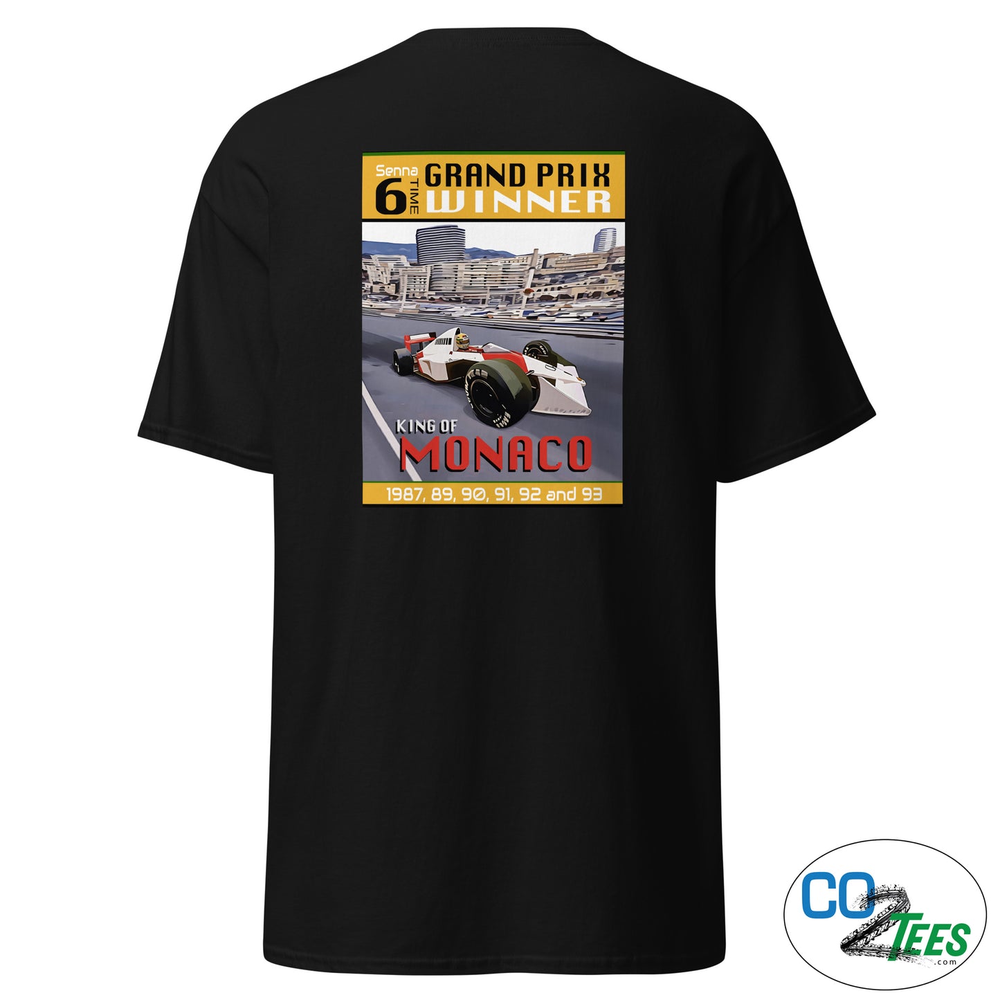 Ayrton Senna 6 Time Monaco Champ T-shirt