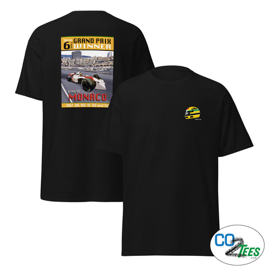 Ayrton Senna 6 Time Monaco Champ T-shirt