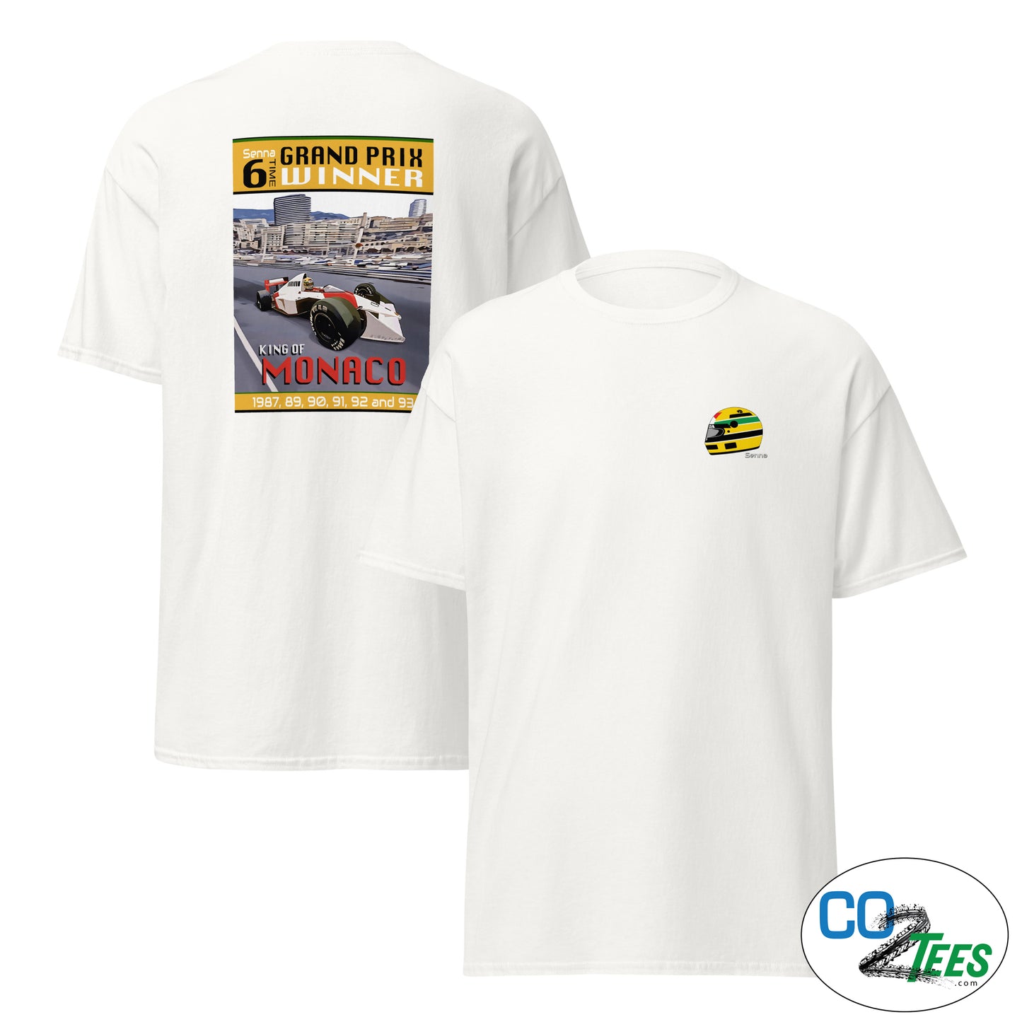 Ayrton Senna 6 Time Monaco Champ T-shirt