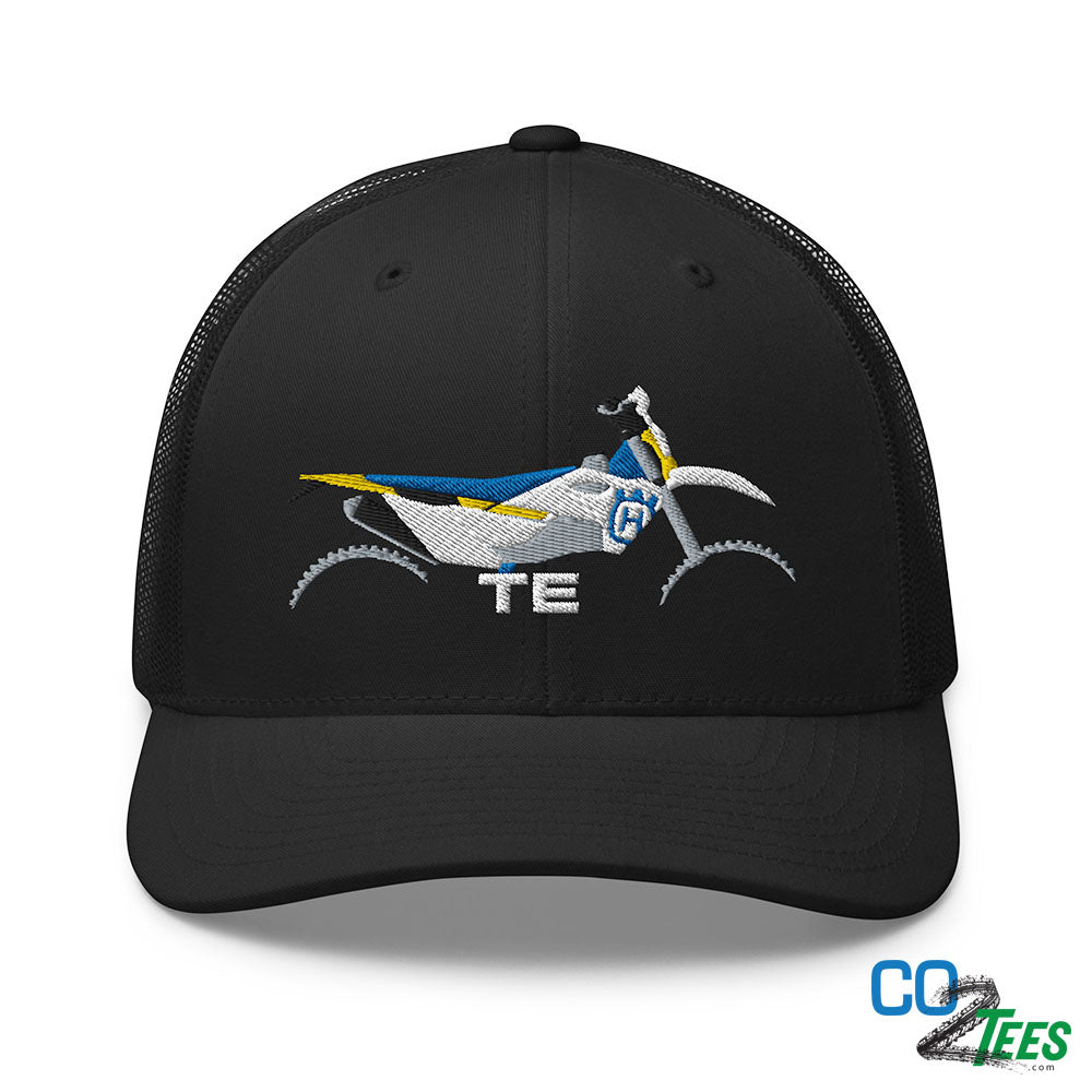 Husqvarna TE Supercross Motorcross Racing Embroidered Mesh Trucker Cap