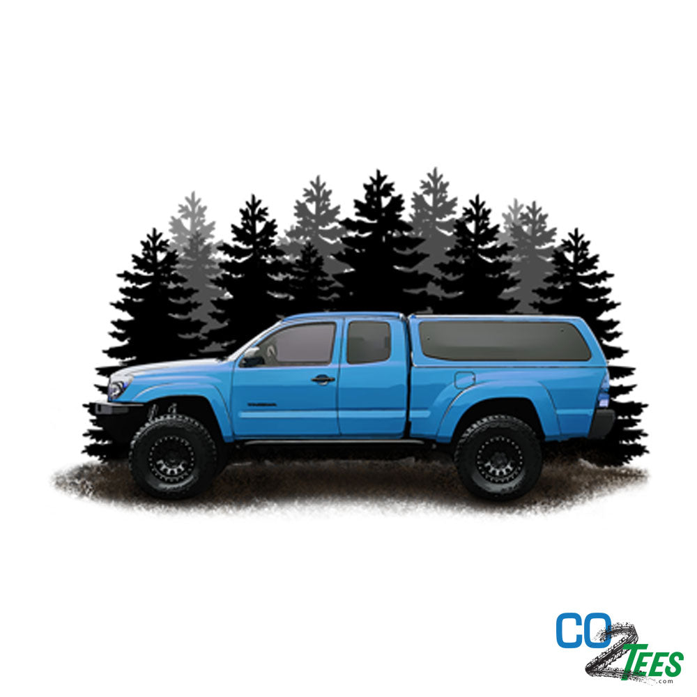 Tacoma Woods Blue Truck 4x4 Off-road TRD