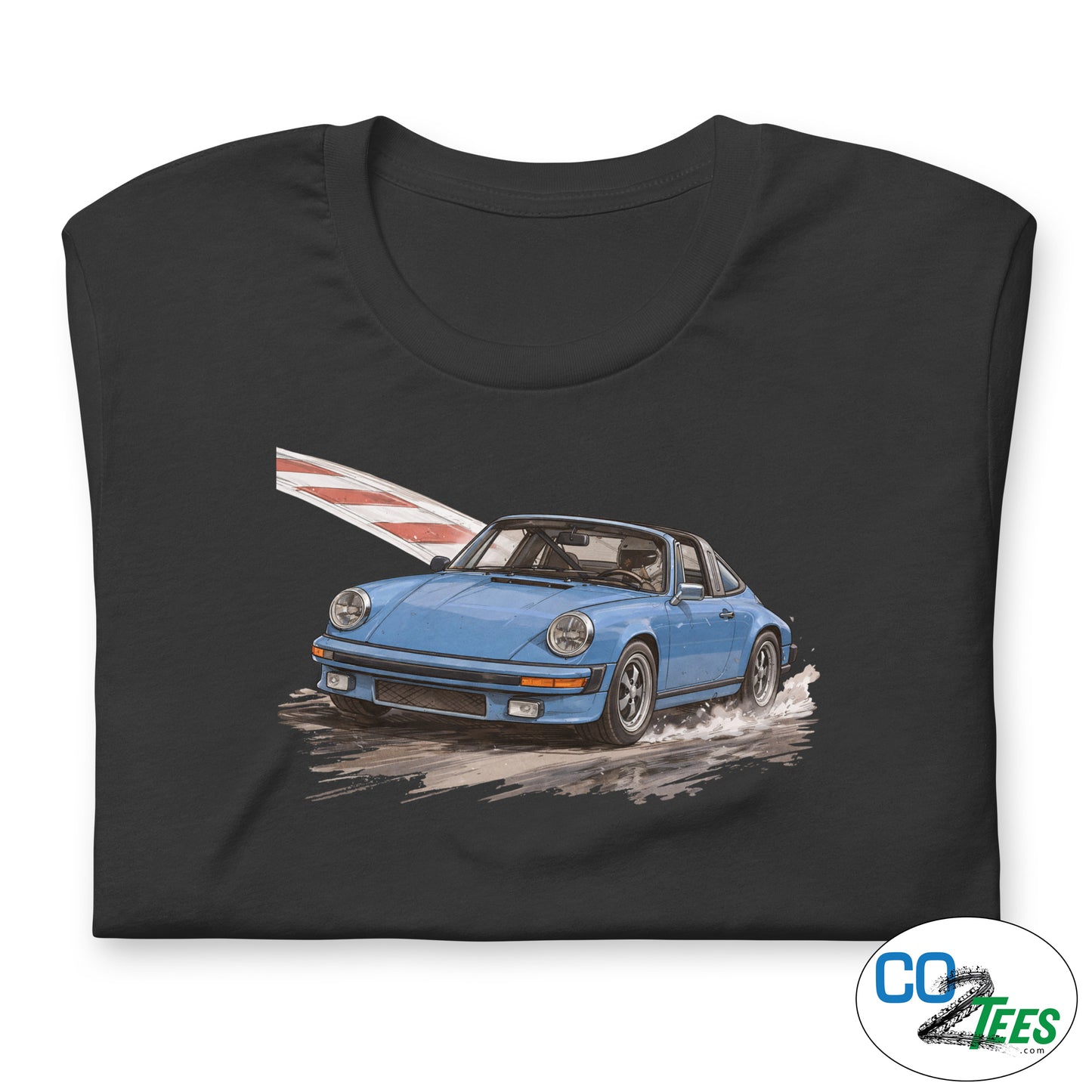 911 Porsche Targa Classic Removable Top Sun Roof Blue T-Shirt