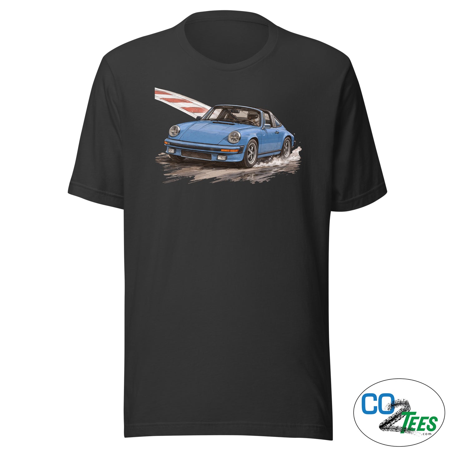911 Porsche Targa Classic Removable Top Sun Roof Blue T-Shirt