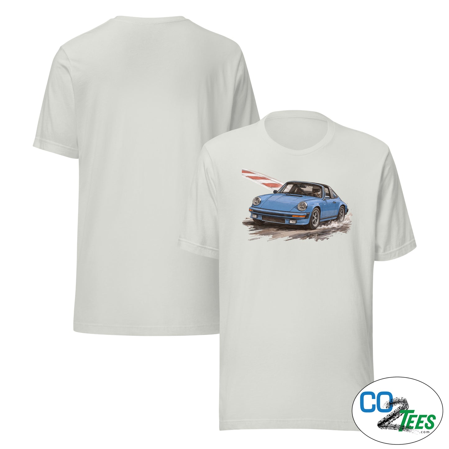 911 Porsche Targa Classic Removable Top Sun Roof Blue T-Shirt
