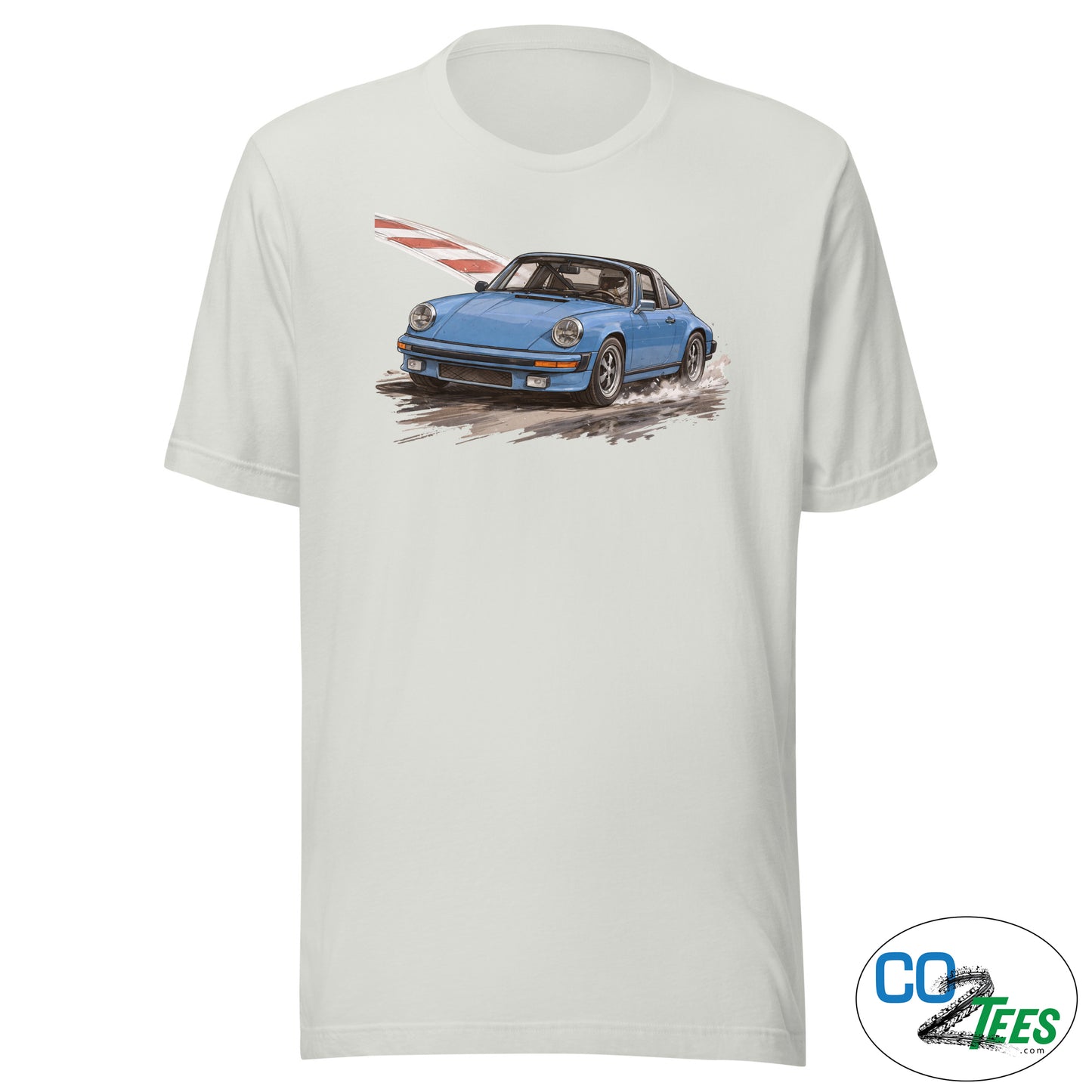 911 Porsche Targa Classic Removable Top Sun Roof Blue T-Shirt