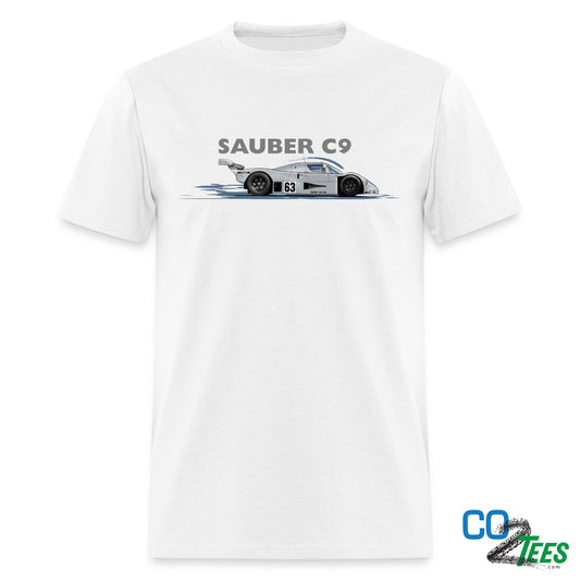 Sauber C9 Unisex Classic T-Shirt in White, Black & Grey