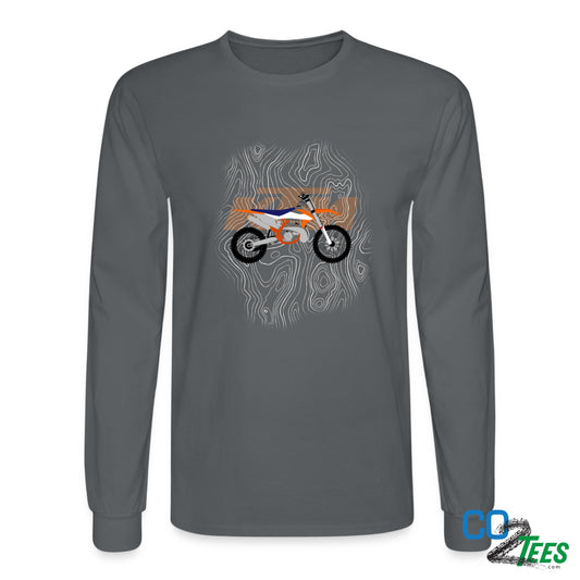 KTM Topo Men's Long Sleeve Colored T-Shirt in Charcoal & Black