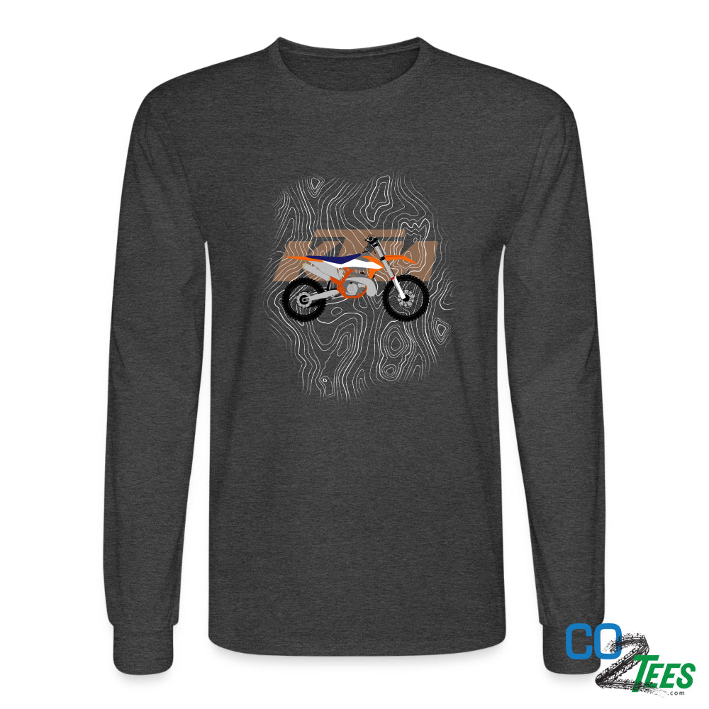 KTM Topo Men's Long Sleeve Colored T-Shirt in Charcoal & Black